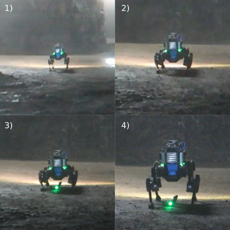 ANYmal dropping a WiFi relay on the ground